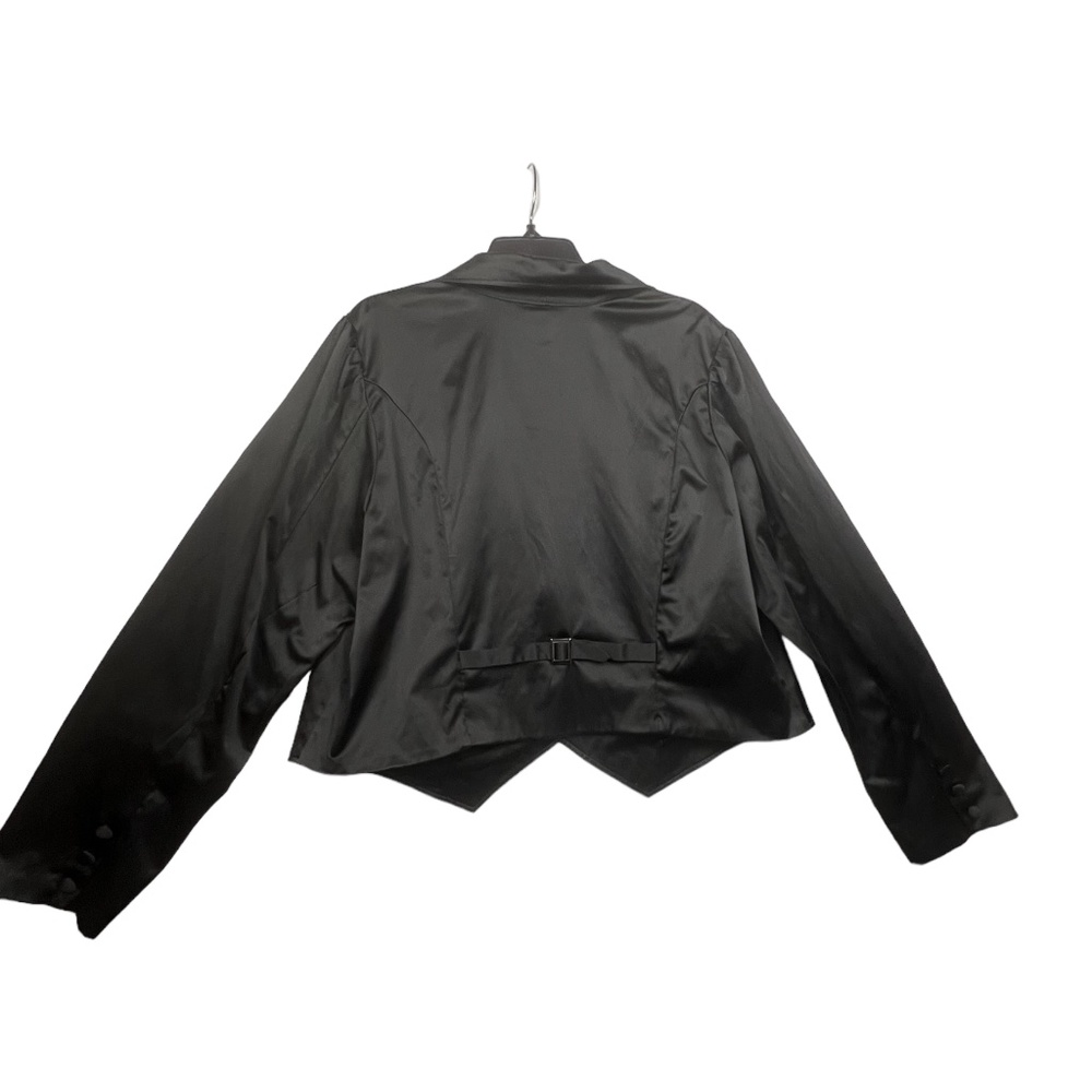 Torrid Satin Sz 3 Long Sleeve Short Black Women's JacketPre-Owned - Picture 2 of 6